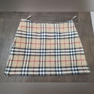 Burberry London Nova Check Paid Wool Mini Skirt Size 4